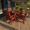 Highwood Usa Hamilton 5pc Round Outdoor Patio Furniture Dining Set AD-DNA48-RED - alternate 3